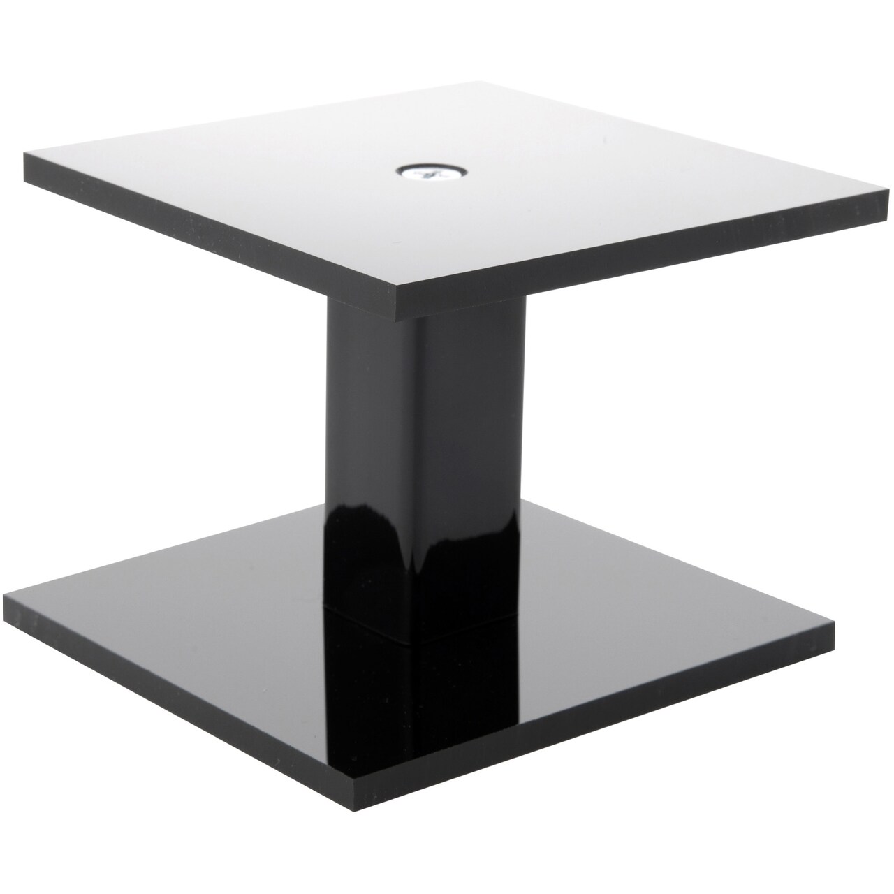 Plymor Black Acrylic Square Barbell Pedestal Display Riser 2.25 inches (Height) x 3 inches (Width) x 3 inches (Depth) (3/16 inches thick)